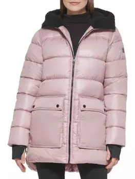 Пуховик на подкладке из искусственной овчины Kenneth Cole, цвет Rose