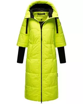 Пуховик Navahoo Steppmantel Ciao Miau XIV, цвет Neon Green