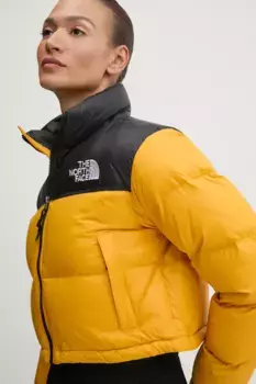 Пуховик Нупцзе The North Face, желтый