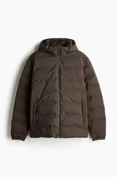 Пуховик обычного кроя H&M, зеленый