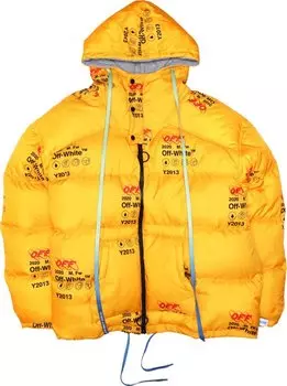 Пуховик Off-White Industrial Zipped Puffer 'Yellow', желтый