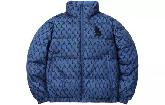 Пуховик Old Flower унисекс синий Mlb