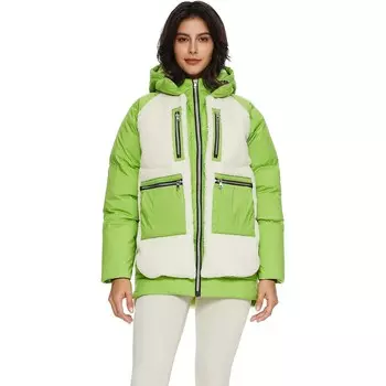Пуховик Orolay Women's Short Hooded Stand Collar Winter, зеленый