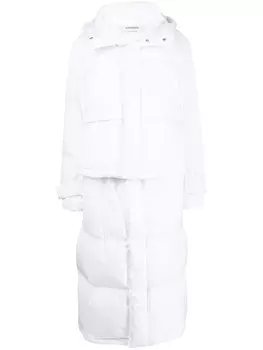 Пуховик оверсайз Kimhekim, белый