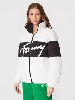 Пуховик оверсайз Tommy Jeans, белый