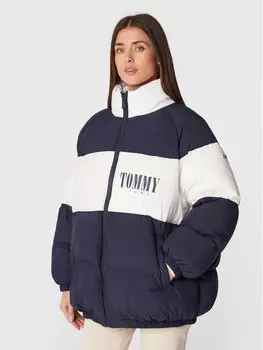Пуховик оверсайз Tommy Jeans, синий