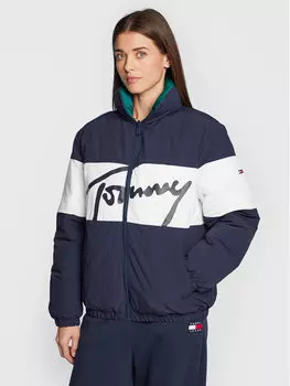 Пуховик оверсайз Tommy Jeans, синий