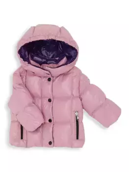 Пуховик Parana для маленьких девочек и маленьких девочек Moncler, розовый