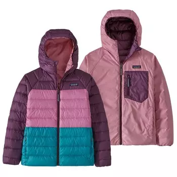 Пуховик Patagonia Kid's Reversible Down Hoody, цвет Planet Pink