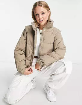 Пуховик Pimkie кофейного цвета