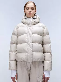 Пуховик piumino glane oversize Napapijri, бежевый
