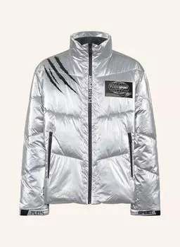 Пуховик PLEIN SPORT, серебряный