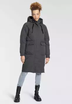 Пуховик Polarino, объемного кроя, водоотталкивающий, дышащий и изолирующий, антрацит