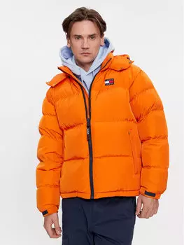 Пуховик повседневного кроя Tommy Jeans, оранжевый