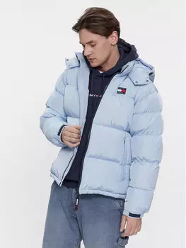 Пуховик повседневного кроя Tommy Jeans, синий