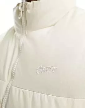 Пуховик Pull&Bear цвета экрю
