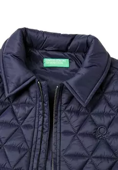Пуховик QUILTED "RAIN DEFENDER" United Colors of Benetton, синий