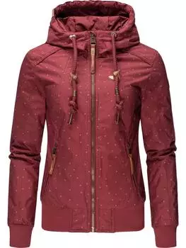 Пуховик ragwear Druna Print Winter, цвет Wine Red
