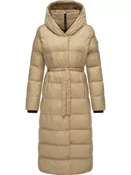 Пуховик ragwear Niara Long, серо-коричневый