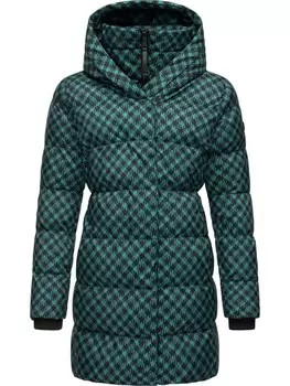 Пуховик ragwear Niara Print, цвет ocean green
