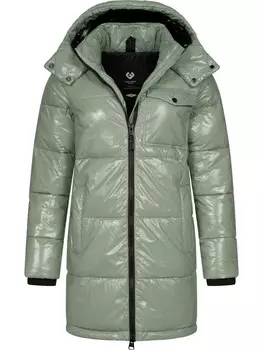 Пуховик ragwear Roobie Long, цвет dusty green
