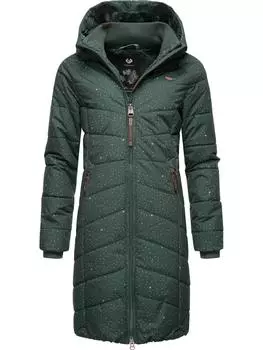 Пуховик ragwear Steppmantel Dizzie Coat Print, цвет Dark Green