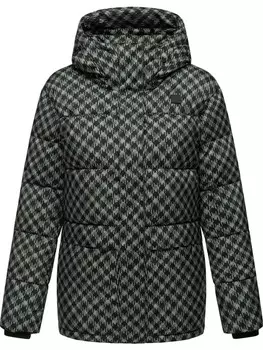 Пуховик ragwear Wikesh Print, цвет dusty green