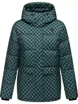 Пуховик ragwear Wikesh Print, цвет ocean green