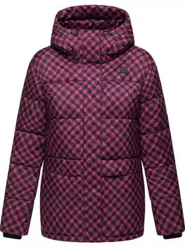 Пуховик ragwear Wikesh Print, фуксия