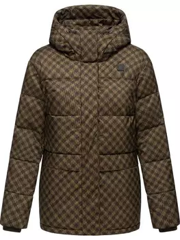 Пуховик ragwear Wikesh Print, коричневый