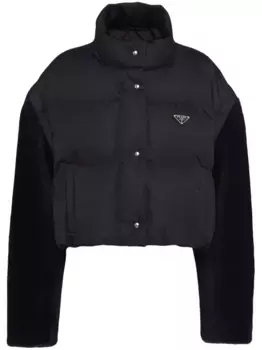 Пуховик Re-Nylon Prada, черный