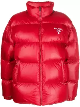 Пуховик Re-Nylon Prada, красный
