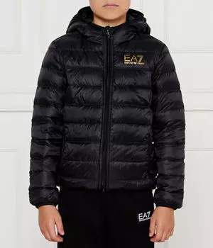 Пуховик Regular fit Ea7, черный
