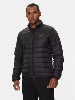 Пуховик regular fit Ea7 Emporio Armani, черный