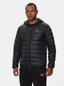 Пуховик regular fit Ea7 Emporio Armani, черный