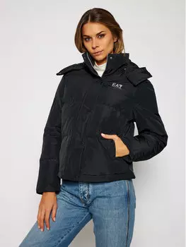 Пуховик regular fit Ea7 Emporio Armani, черный