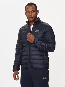 Пуховик regular fit Ea7 Emporio Armani, синий
