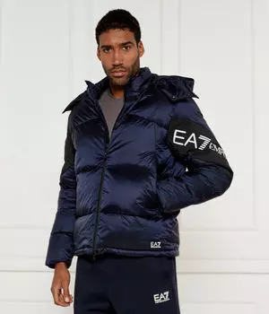 Пуховик Regular fit Ea7, синий