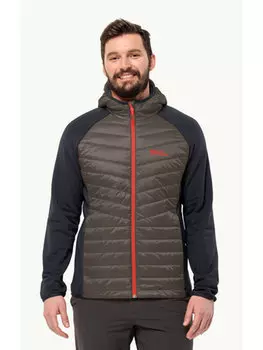 Пуховик regular fit Jack Wolfskin, коричневый