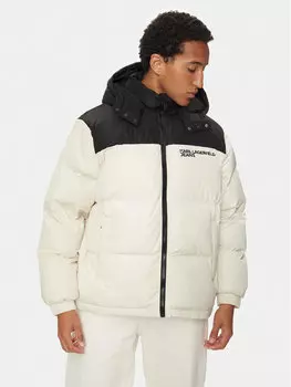 Пуховик regular fit Karl Lagerfeld, бежевый