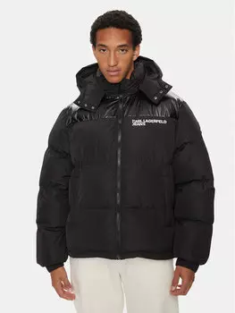 Пуховик regular fit Karl Lagerfeld, черный