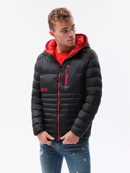 Пуховик regular fit Ombre, черный