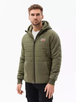 Пуховик regular fit Ombre, хаки