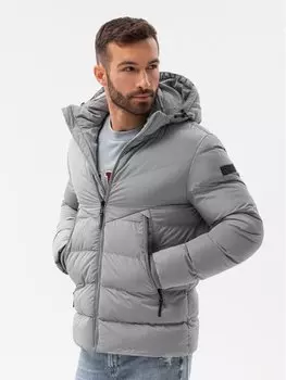 Пуховик regular fit Ombre, серый