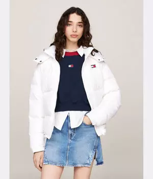 Пуховик Regular fit Tommy Jeans, белый
