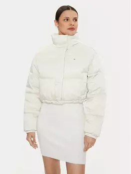 Пуховик regular fit Tommy Jeans, бежевый