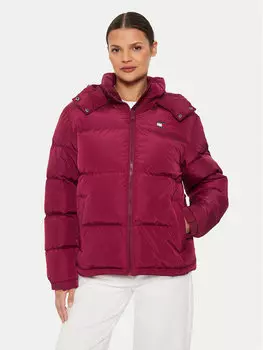 Пуховик regular fit Tommy Jeans, бургундия