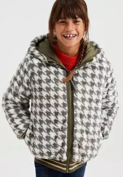 Пуховик Reversible Met En Dessin WE Fashion, зеленый