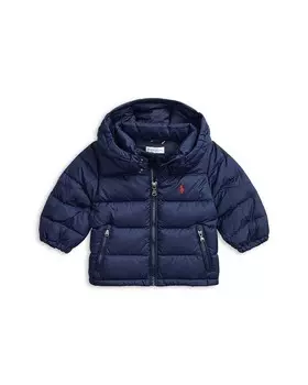 Пуховик Ripstop с капюшоном для мальчиков Polo Ralph Lauren — для малышей, синий
