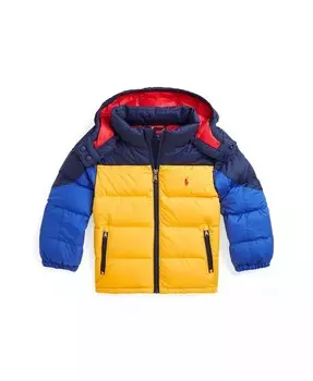 Пуховик Ripstop с капюшоном для малышей и маленьких мальчиков Polo Ralph Lauren, мультиколор